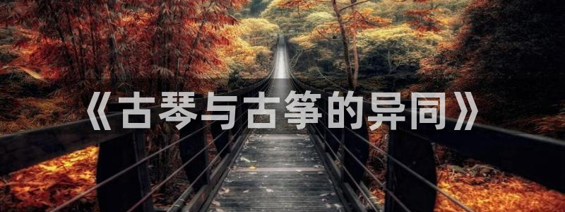 凯发网站是多少:《古琴与古筝的异同》